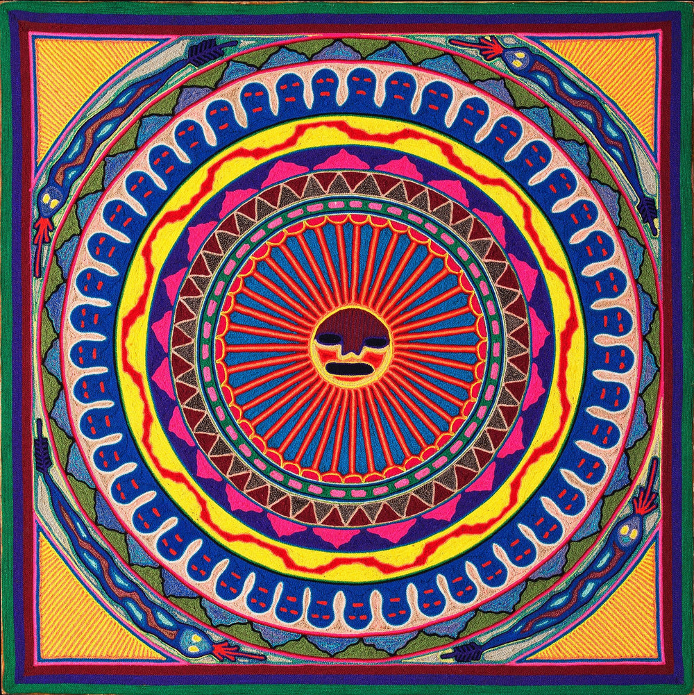 Huichol Yarn Painting Print • L - 022 - Huichol Arts