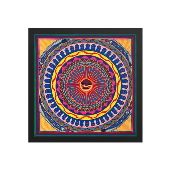 Huichol Yarn Painting Print • L - 022 - Huichol Arts