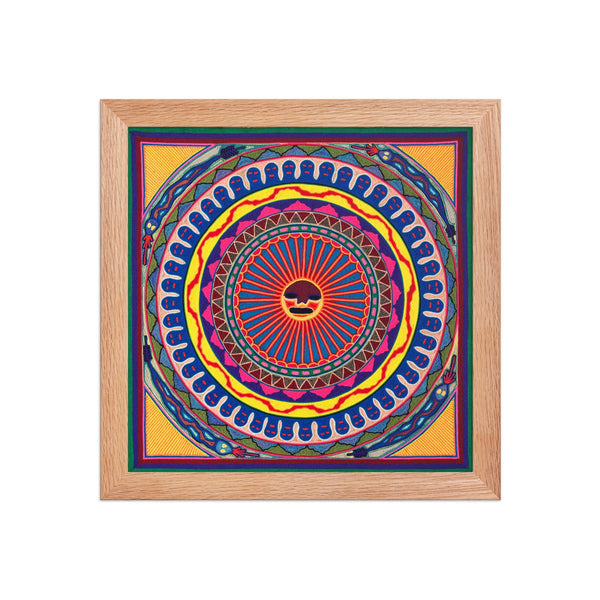 Huichol Yarn Painting Print • L - 022 - Huichol Arts