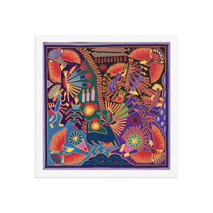 Huichol Yarn Painting Print • L - 023 - Huichol Arts