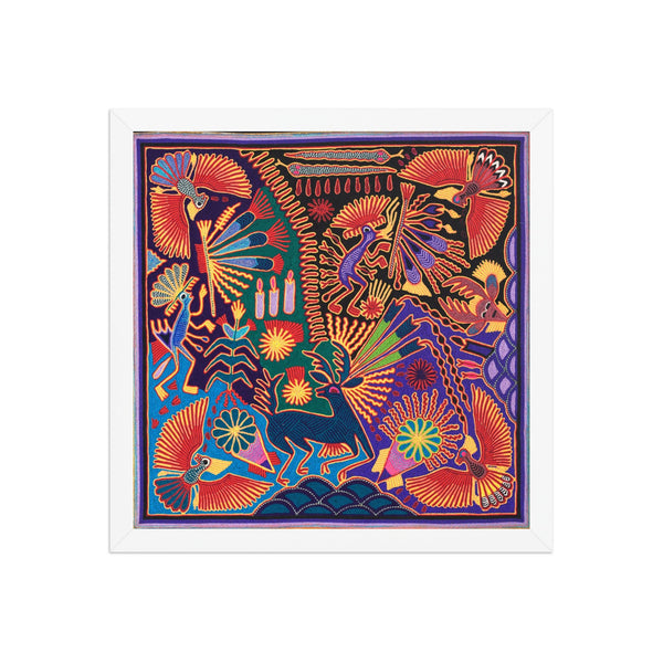 Huichol Yarn Painting Print • L - 023 - Huichol Arts