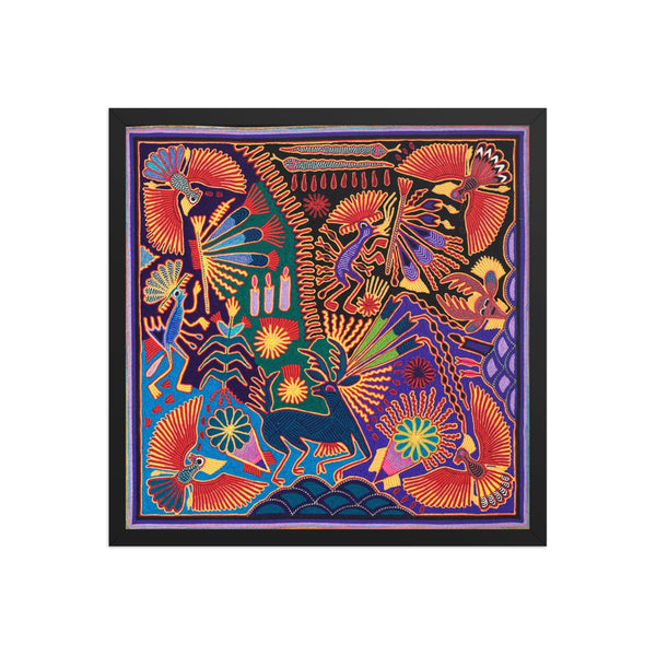 Huichol Yarn Painting Print • L - 023 - Huichol Arts