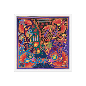 Huichol Yarn Painting Print • L - 023 - Huichol Arts