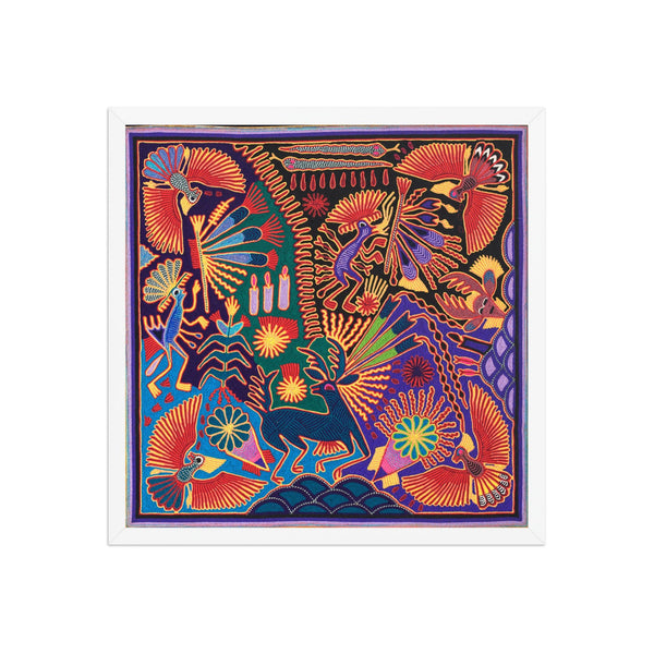 Huichol Yarn Painting Print • L - 023 - Huichol Arts