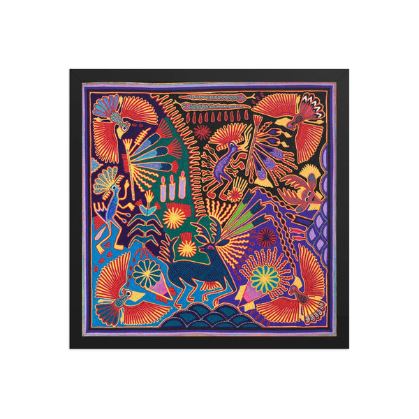 Huichol Yarn Painting Print • L - 023 - Huichol Arts