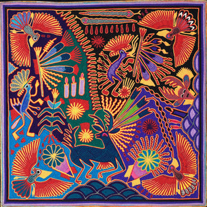 Huichol Yarn Painting Print • L - 023 - Huichol Arts