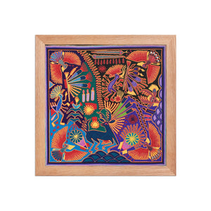 Huichol Yarn Painting Print • L - 023 - Huichol Arts