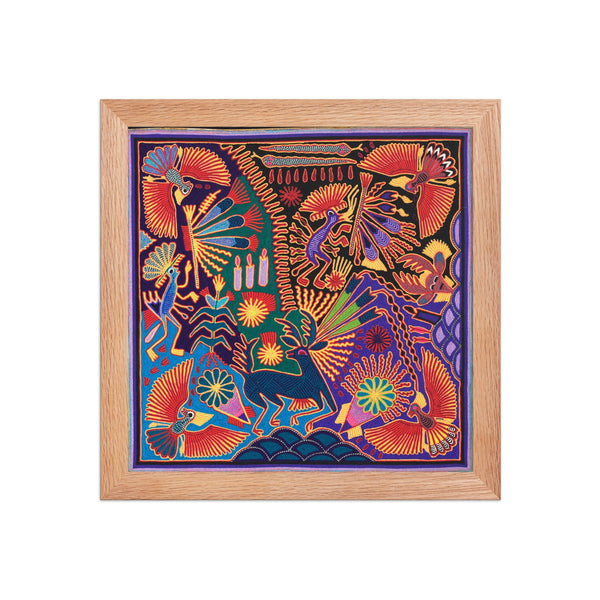 Huichol Yarn Painting Print • L - 023 - Huichol Arts