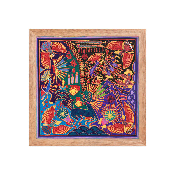 Huichol Yarn Painting Print • L - 023 - Huichol Arts