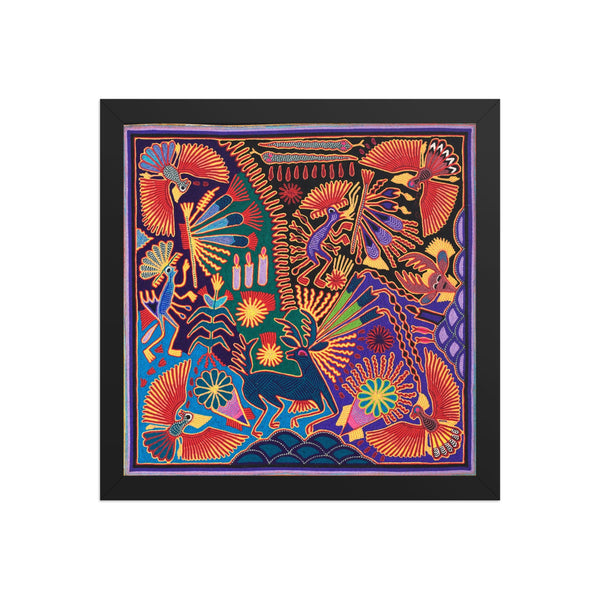 Huichol Yarn Painting Print • L - 023 - Huichol Arts