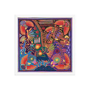 Huichol Yarn Painting Print • L - 023 - Huichol Arts