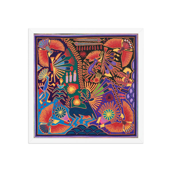 Huichol Yarn Painting Print • L - 023 - Huichol Arts