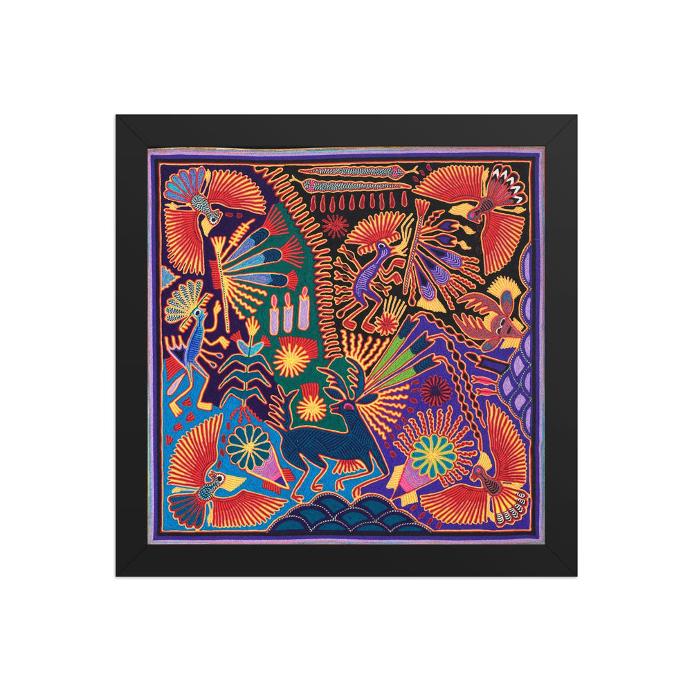 Huichol Yarn Painting Print • L - 023 - Huichol Arts