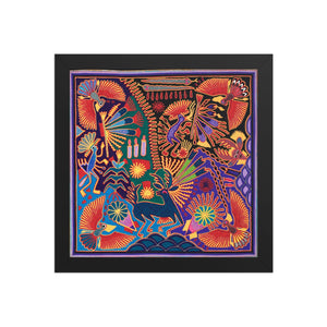 Huichol Yarn Painting Print • L - 023 - Huichol Arts