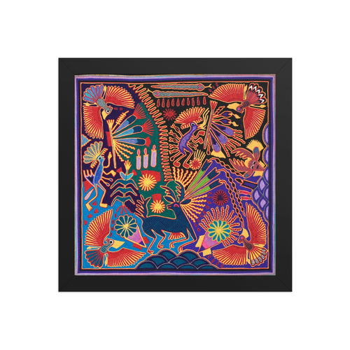 Huichol Yarn Painting Print • L - 023 - Huichol Arts