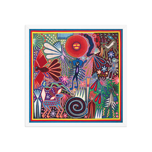 Huichol Yarn Painting Print • L - 024 - Huichol Arts