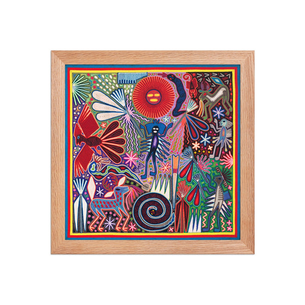 Huichol Yarn Painting Print • L - 024 - Huichol Arts
