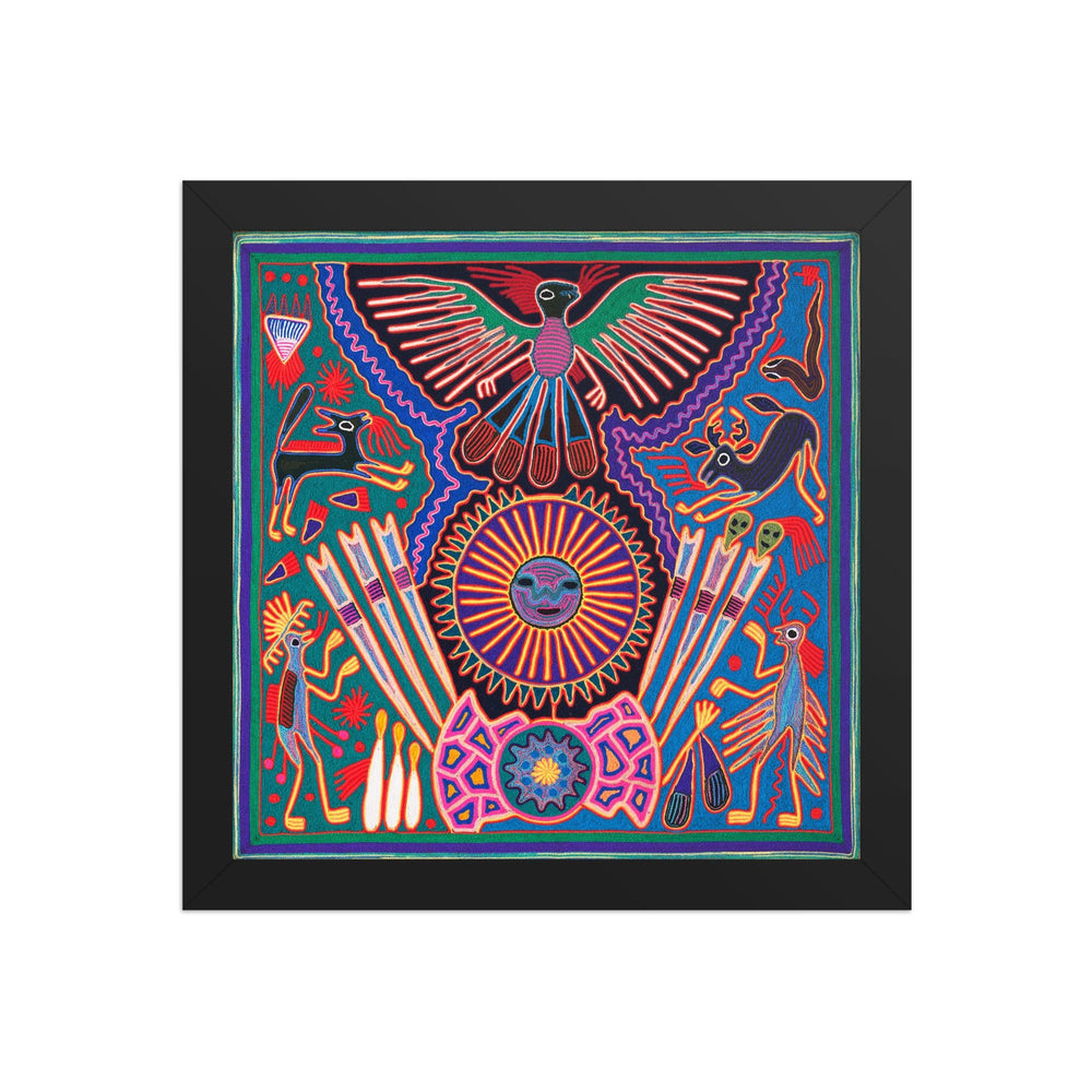 Huichol Yarn Painting Print • L - 025 - Huichol Arts