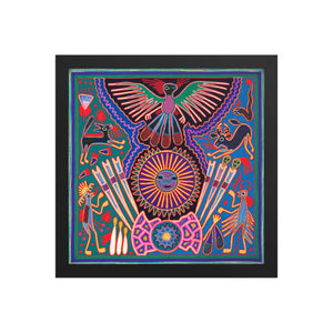 Huichol Yarn Painting Print • L - 025 - Huichol Arts
