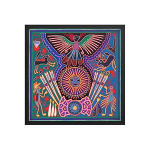 Huichol Yarn Painting Print • L - 025 - Huichol Arts