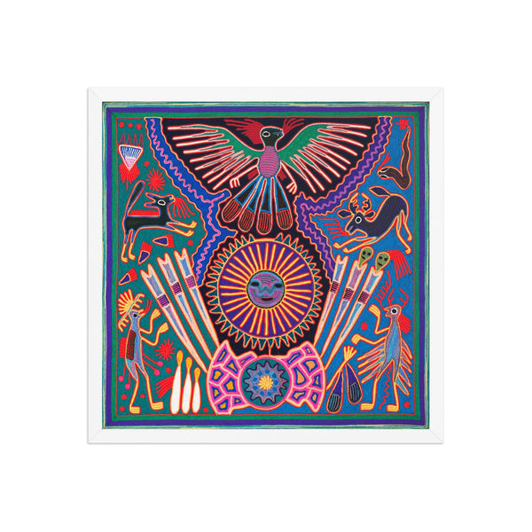 Huichol Yarn Painting Print • L - 025 - Huichol Arts