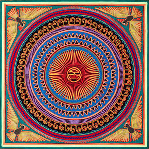 Huichol Yarn Painting Print • L - 026 - Huichol Arts
