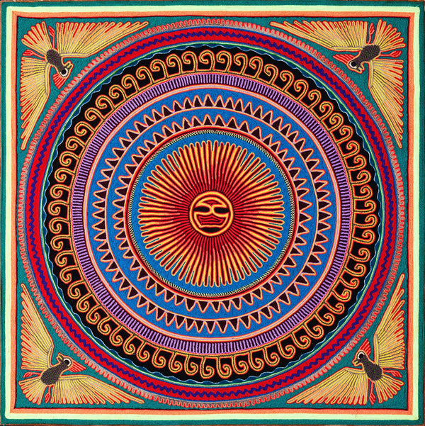 Huichol Yarn Painting Print • L - 026 - Huichol Arts