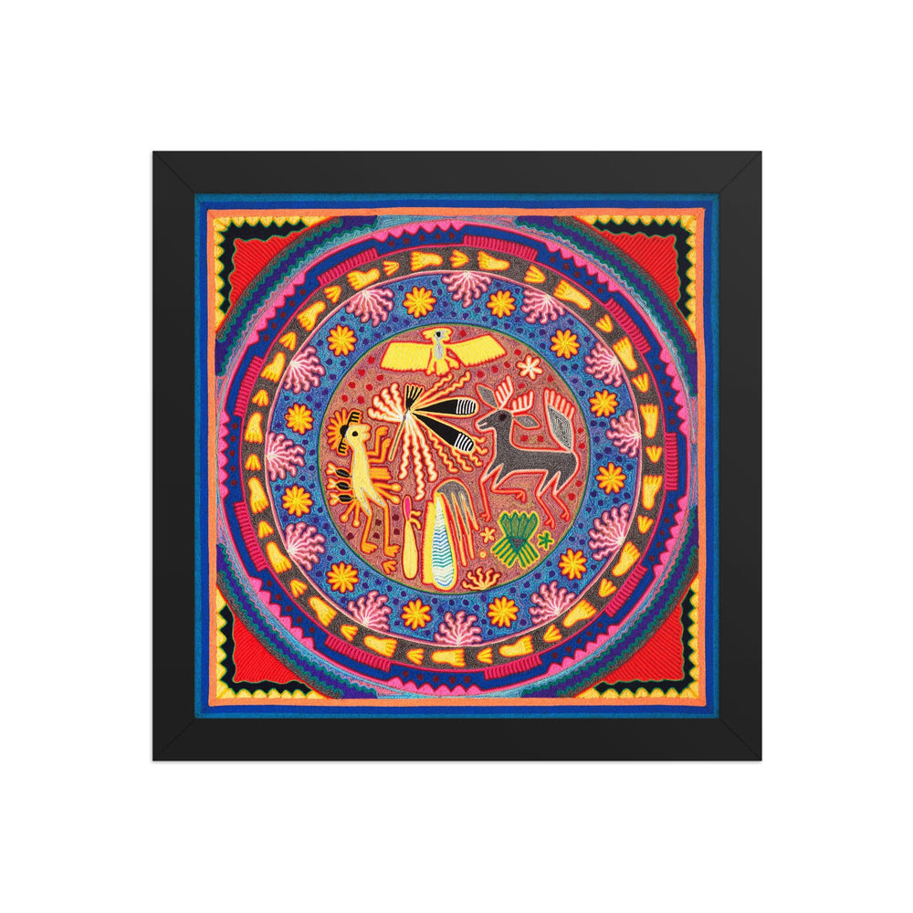 Huichol Yarn Painting Print • L - 027 - Huichol Arts