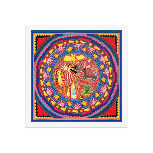 Huichol Yarn Painting Print • L - 027 - Huichol Arts