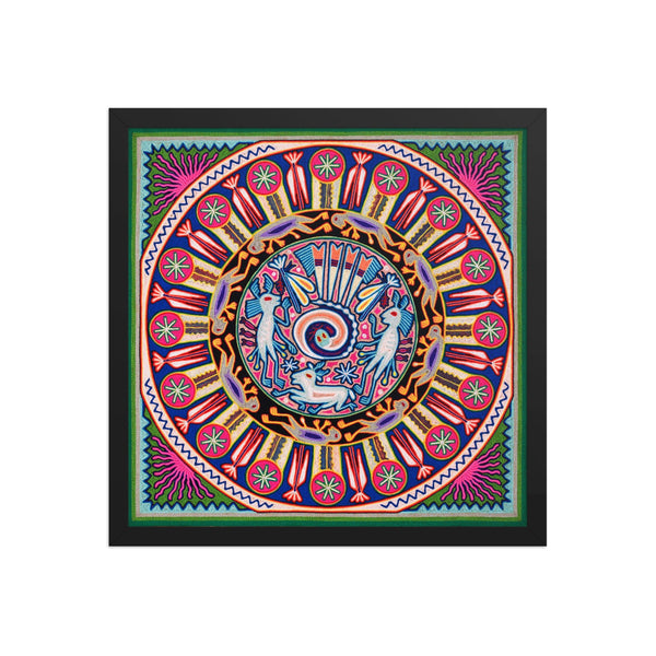 Huichol Yarn Painting Print • L - 028 - Huichol Arts
