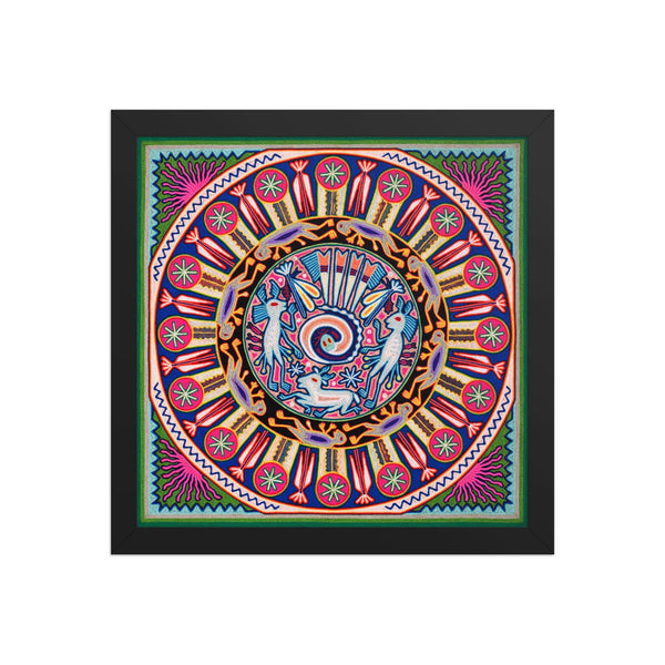 Huichol Yarn Painting Print • L - 028 - Huichol Arts