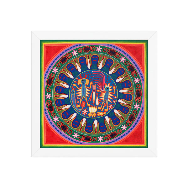 Huichol Yarn Painting Print • L - 029 - Huichol Arts