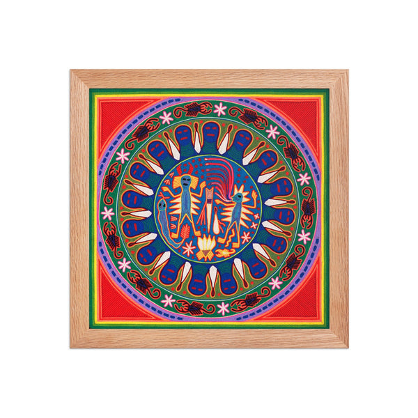 Huichol Yarn Painting Print • L - 029 - Huichol Arts
