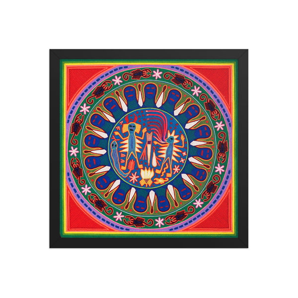 Huichol Yarn Painting Print • L - 029 - Huichol Arts