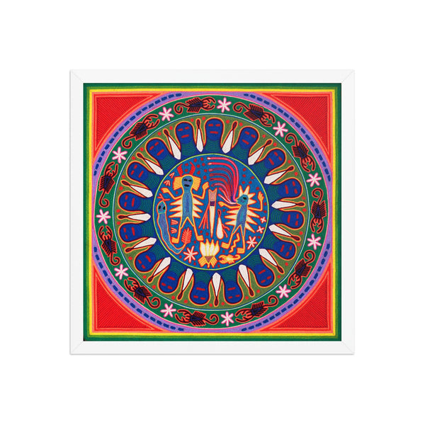Huichol Yarn Painting Print • L - 029 - Huichol Arts