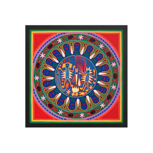 Huichol Yarn Painting Print • L - 029 - Huichol Arts