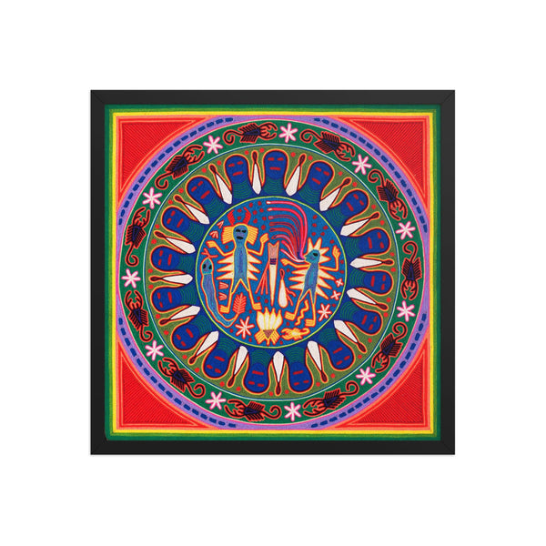 Huichol Yarn Painting Print • L - 029 - Huichol Arts
