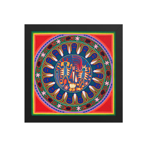 Huichol Yarn Painting Print • L - 029 - Huichol Arts