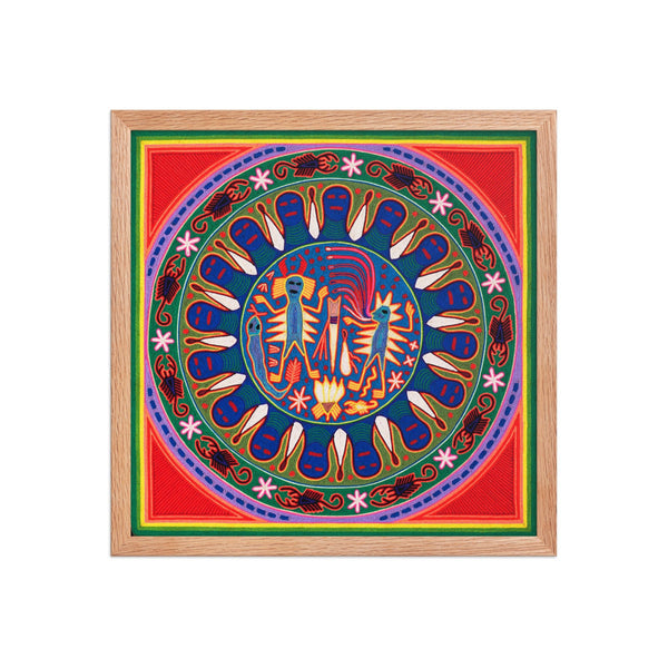 Huichol Yarn Painting Print • L - 029 - Huichol Arts