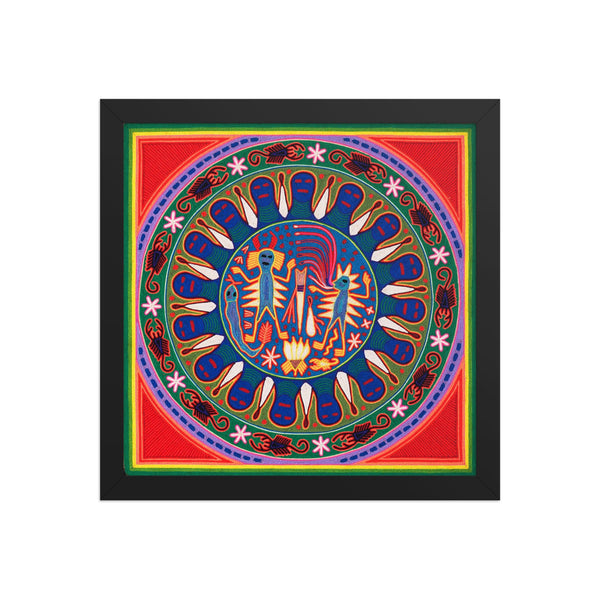 Huichol Yarn Painting Print • L - 029 - Huichol Arts