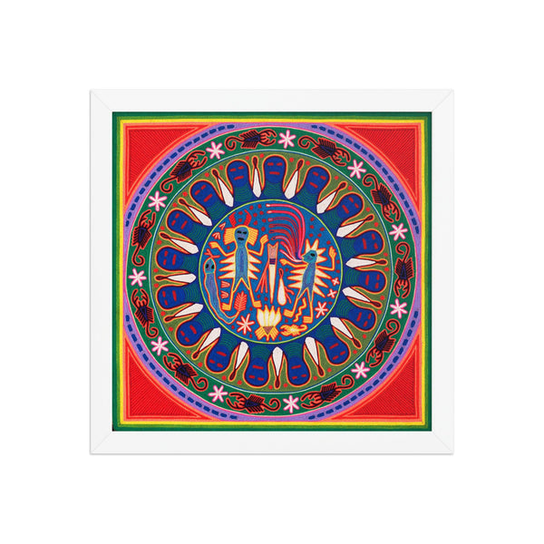 Huichol Yarn Painting Print • L - 029 - Huichol Arts