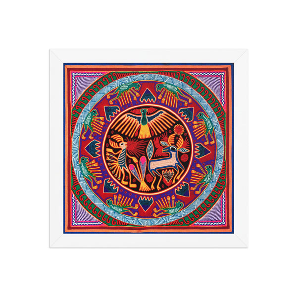 Huichol Yarn Painting Print • L - 030 - Huichol Arts