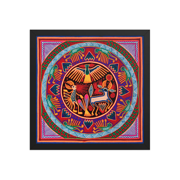 Huichol Yarn Painting Print • L - 030 - Huichol Arts