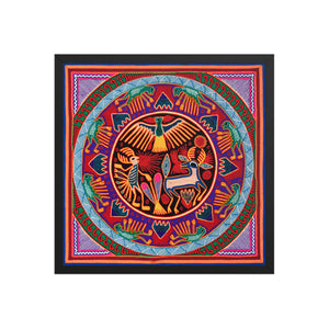 Huichol Yarn Painting Print • L - 030 - Huichol Arts