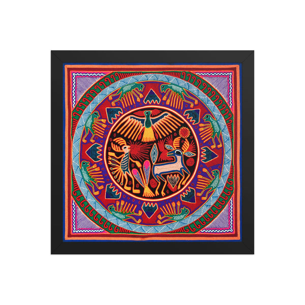 Huichol Yarn Painting Print • L - 030 - Huichol Arts