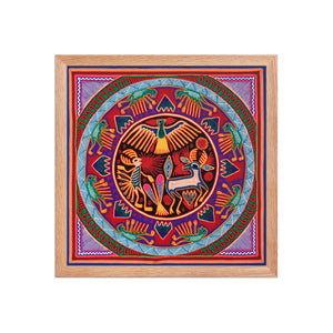 Huichol Yarn Painting Print • L - 030 - Huichol Arts