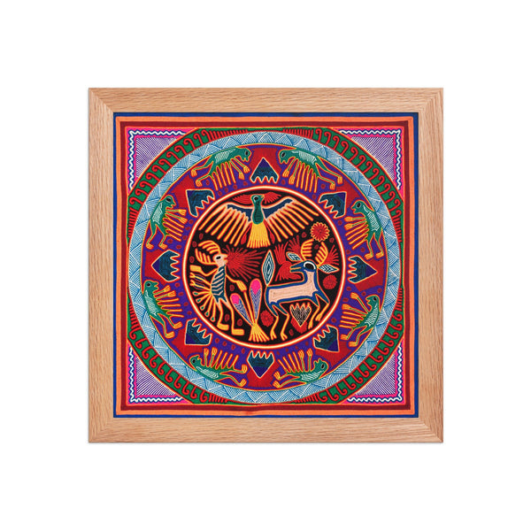 Huichol Yarn Painting Print • L - 030 - Huichol Arts