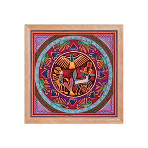 Huichol Yarn Painting Print • L - 030 - Huichol Arts