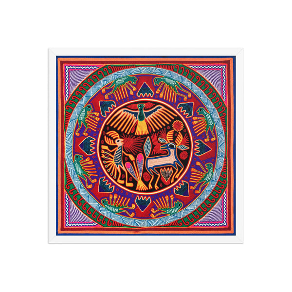 Huichol Yarn Painting Print • L - 030 - Huichol Arts