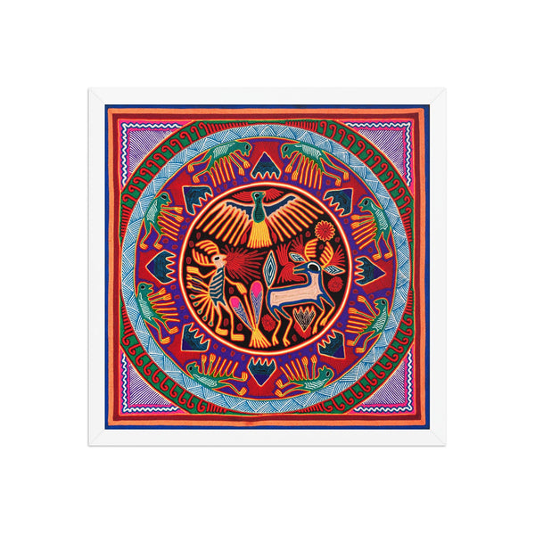 Huichol Yarn Painting Print • L - 030 - Huichol Arts